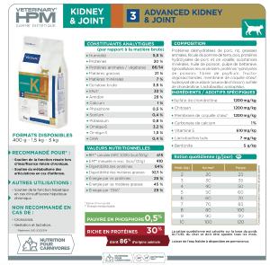 VIRBAC HPM CAT ADVANCED KIDNEY JOINT 1,5kg KJ3