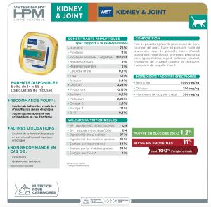 VIRBAC HPM CAT WET KIDNEY & JOINT 14x85g KJ2