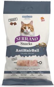 SERRANO Snack chat ANTI HAIRBALL Poulet SANS CEREALES 50G