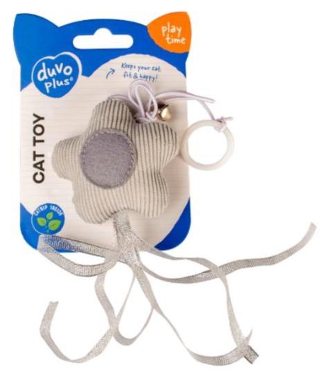JOUET CHAT ETOILE+CLOCHE 17CM