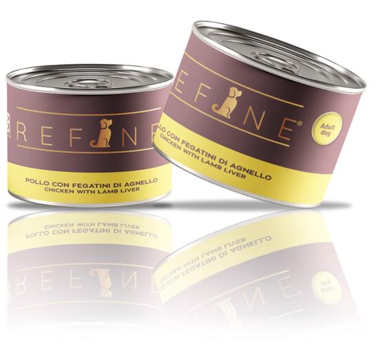 REFINE chien Classic bte 170g poulet avec foies d'agneau