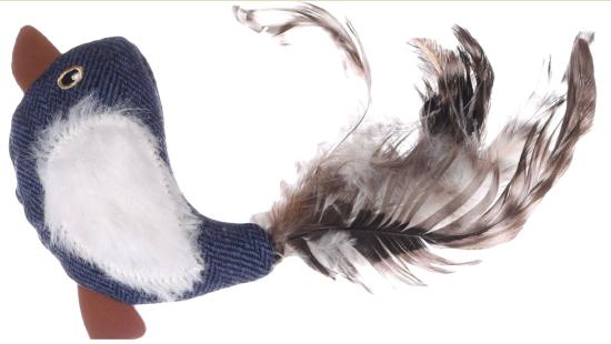 JOUET CHAT EANY OISEAU BLEU 8,5CM