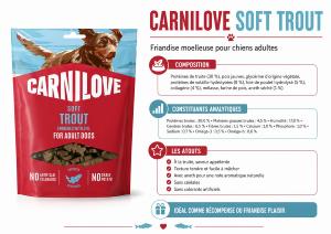 CARNILOVE -DOG SOFT - SNACK TROUT ENRICHED DILL -200G