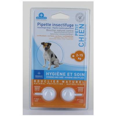 DEMAVIC Pipette insectifuge chien petit x2