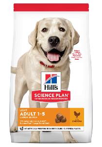 Hill's Science Plan Adult Light croquettes pour grand chien au poulet 18kg