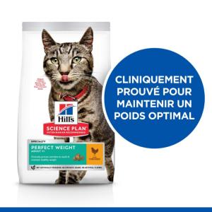 Hill's Science Plan croquettes pour Chat Adulte Perfect Weight au Poulet 1,5 kg