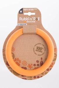 Jouet Rubb'n'Roll - anneau orange - 14,5 cm