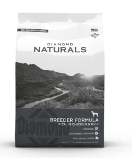 DIAMOND NATURALS DRY DOG - BREEDER FORMULA - RICH IN CHICKEN AND RICE - 20 KG (ex  NUTRA)