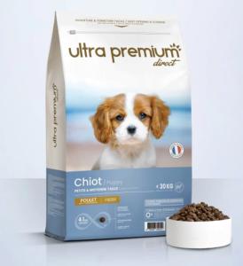 ULTRA PREMIUM FAIBLE EN CEREALES CHIOT - PETITE MOYENNE TAILLE 4 KG