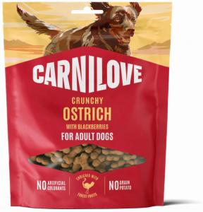 CARNILOVE -DOG CRUNCHY -SNACK OSTRICH WITH BLACKBERRIES -200G