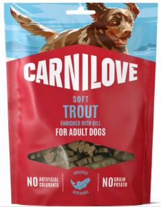 CARNILOVE -DOG SOFT - SNACK TROUT ENRICHED DILL -200G
