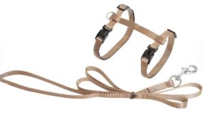 HARNAIS+LAISSE CHAT ZIGGI BEIGE