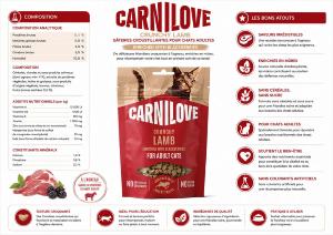 CARNILOVE -CAT CRUNCHY -SNACK LAMB ENRICHED BLACKBERRIES -50G