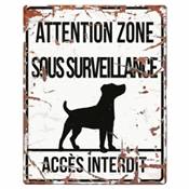 WARNING SIGN SQUARE JACK RUSSEL F blanc