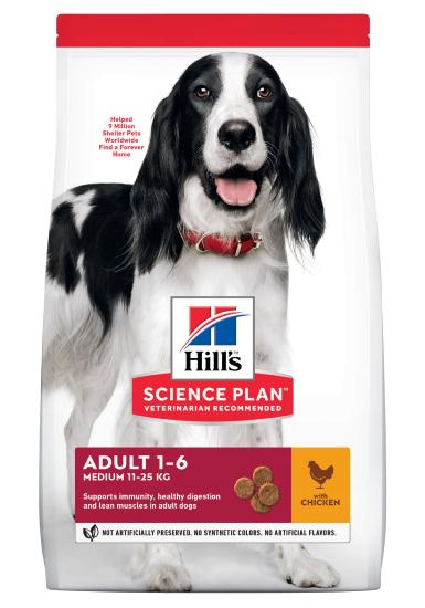 Hill's Science Plan croquettes pour Chien Adulte Medium au Poulet 12kg