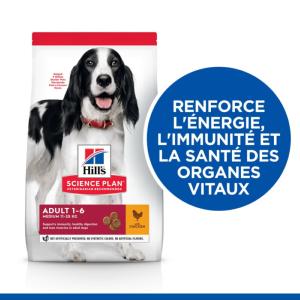 Hill's Science Plan croquettes pour Chien Adulte Medium au Poulet 2,5kg