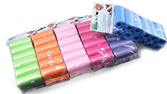 LOT DE 12 ROULEAUX DE SACS EXCREMENTS POUR CHIENS