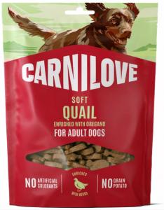 CARNILOVE -DOG SOFT - SNACK QUAIL ENRICHED OREGANO -200G
