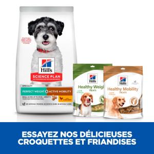 Hill's Science Plan PERFECT WEIGHT & ACTIVE MOBILITY Chien Adulte PETITE Race Poulet 1,5kg