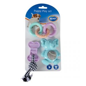 KIT Puppy TPR Play Set 12 - 16 - 9,5cm couleurs mlanges