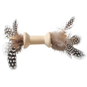 Jouet pour chats Mala Os beige 5 cm