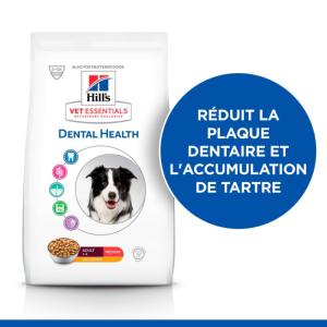 Hill's VET ESSENTIALS Adult Dental Health croquettes pour chien au poulet 10kg