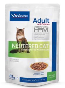 VIRBAC HPM WET CAT NEUT SALM CHUNK IN GRAVY 12x85g 