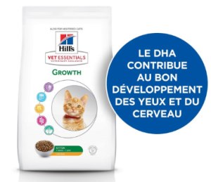 Hill's VET ESSENTIALS GROWTH ActivBiome croquettes pour Chaton au Poulet 3kg 