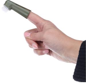 SET BROSSE À DENTS DE DOIGT DENTES ROSE/VERT