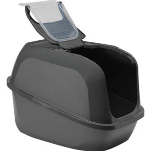 BAC LITIERE FERMÉ MEGA DELUXE 66X49X46CM GRIS