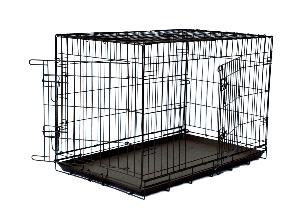 Cage propreté IRONLINE pliable 2 portes Noir S/60x43x50CM