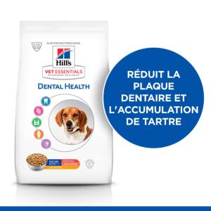 Hill's VET ESSENTIALS Mature Dental Health croquettes pour grand chien âgé au poulet 10kg