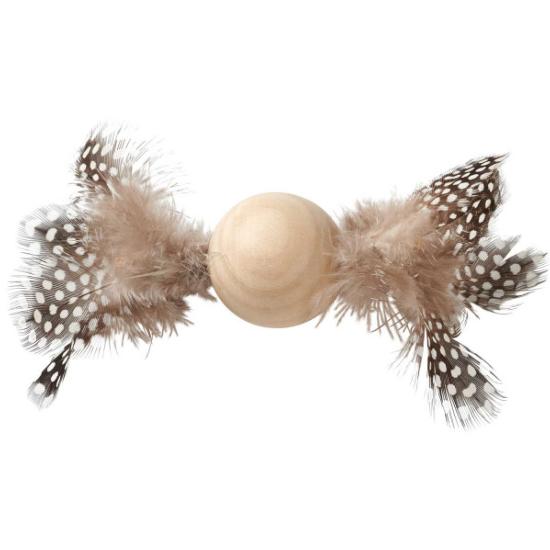 Jouet pour chats Mala Balle beige 4 cm