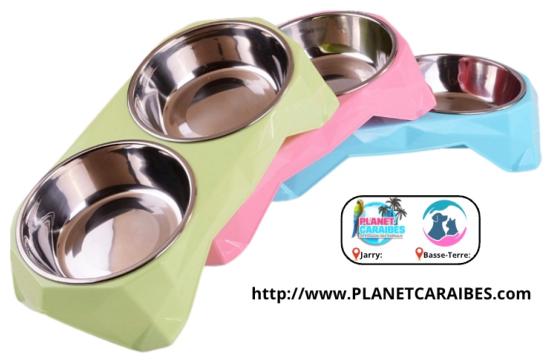 GAMELLE COMBO INOX PLASTIQUE DOUBLE CARDIFF 33x16x6CM