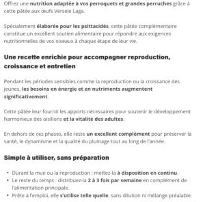 NUTRIBIRD GOLD PATEE GDES PERRUCHES & PERROQUETS 5KG