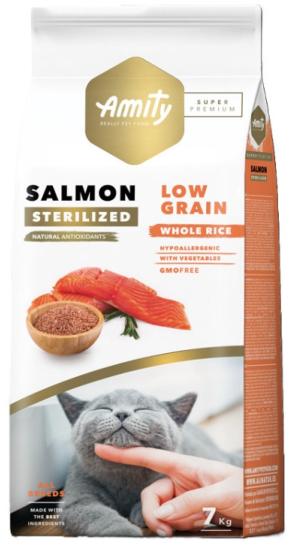 AMITY SUPER PREMIUM CHAT STERILIZED SAUMON 7 KG.