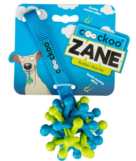 JOUET CHIEN RESISTANT COOCKOO ZANE BLEU/ROSE 19CM