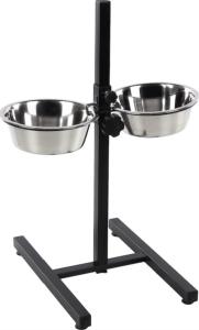 SUPPORT + 2 GAMELLES INOX 21CM - OTIS