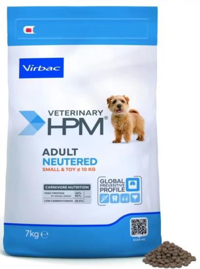 VET HPM ADULT NEUTERED DOG SMALL & TOY 7 kg