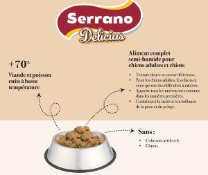 SERRANO ALIMENT SEMI-HUMIDE CHIOT 800G