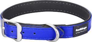 RED DINGO Dog collier Elegant cuir vegan Dark Blue M/L 25mm, 50cm