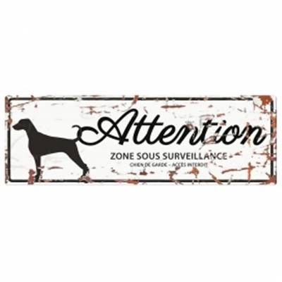 WARNING SIGN DALMATIAN F blanc