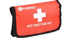 TROUSSE DE SECOURS RESKU ANIMAUX DOMESTIQUES BASIC ROUGE 18x12x4CM