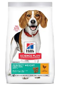 Hill's Science Plan Adult Perfect Weight croquettes pour chien au poulet 12kg