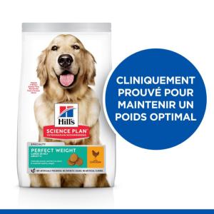 Hill's Science Plan Adult Perfect Weight croquettes pour grand chien au poulet 12kg