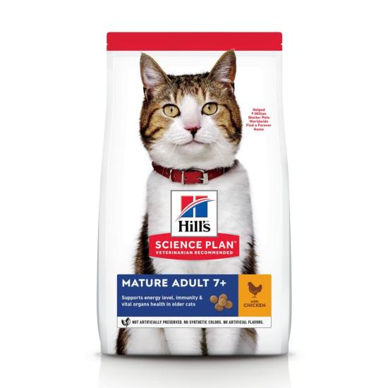 Hill's Science Plan Mature Adult croquettes pour chat âgé au poulet 1,5kg