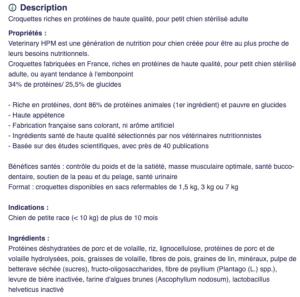 VET HPM ADULT NEUTERED DOG SMALL & TOY 3 kg