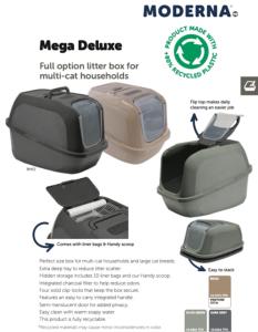 BAC LITIERE FERMÉ MEGA DELUXE 66X49X46CM BEIGE