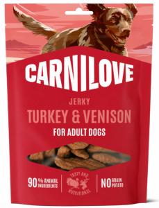 CARNILOVE -DOG JERKY - TURKEY & VENISON -100G