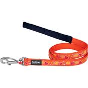 RED DINGO Dog laisse Design Breezy Love Orange M 20mm x 1.2m